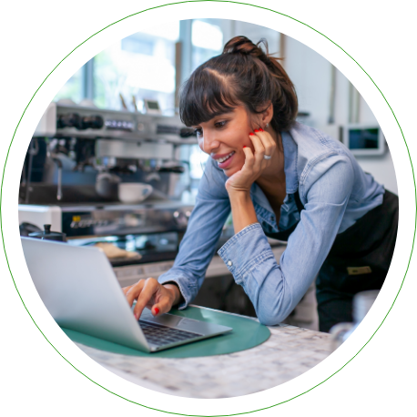 Woman on computer